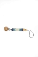 SILIKÓNOVÝ KLIP NA CUMLÍK THE COTTON CLOUD CHEVRON BLUE