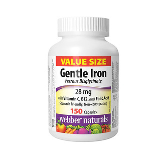 Webber Naturals Gentle Iron 28 mg 150 cps Webber Naturals Gentle Iron 28 mg 150 cps