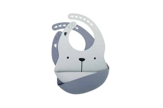 SILIKÓNOVÉ PODBRADNÍKY 2 KS  MEDVEĎ LILI INDIGO/ SKY