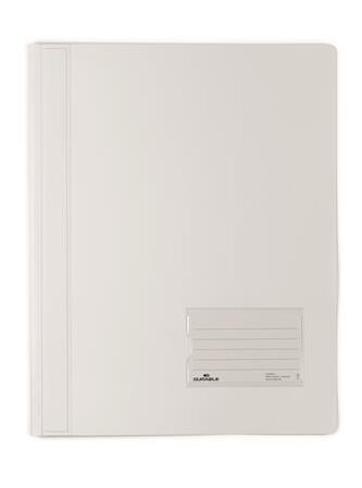 Desky s rychlovazačem "DURALUX", transparentní bílá, extra pevný, A4, DURABLE 268002