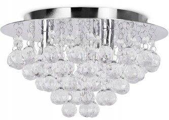 Křišťálové stropní svítidlo Glamour 392179 stříbrné
