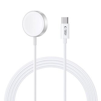 Ładowarka Tech-Protect UltraBoost indukcyjna magnetyczna ze złączem USB-C do Apple Watch 1.2m - biała