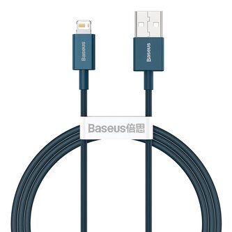 Baseus Superior kabel USB - Lightning 2,4A 1 m Niebieski (CALYS-A03)
