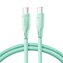 Kabel Joyroom Multi-Color Series S-A34 USB-C / USB-C PD 60W 1m - zielony