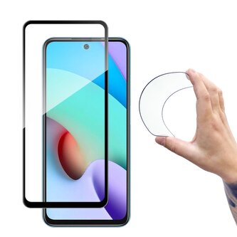 Wozinsky Full Cover Flexi Nano folia szklana szkło hartowane z ramką Xiaomi Redmi 10 czarny Wozinsky Full Cover Flexi Nano folia szklana szkło hartowane z ramką Xiaomi Redmi 10 czarny