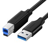 Kabel Ugreen US210 10372 do drukarki USB-A 3.0 / USB-B 5Gbps 2m - czarny
