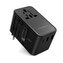 Adapter podróżny Choetech PD5020 35W EU / US / AUS / UK z wbudowanym kablem USB-C - czarny