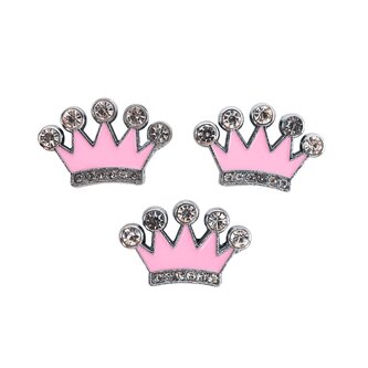 Ružová korunka s kamienkami Prívesok na náramok 5 ks Ružová korunka s kamienkami Prívesok na náramok 5 ks