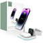 Ładowarka Tech-Protect QI15W-A27 indukcyjna 3w1 ze stojakiem z MagSafe na smartfon / Apple Watch / AirPods - biała