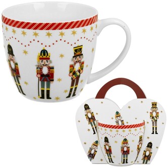 Porcelánový hrnek Christmas Nutcracke v taštičce 460 ml vícebarevný