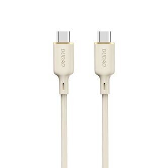Kabel Dudao L7SCC USB-C - USB-C 100W 2m - beżowy