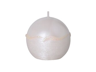 Drápaná s vlnkou Koule 70mm perla svíčka