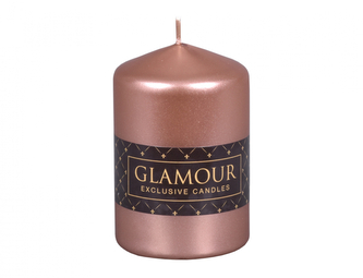 Svíčka METALIK VÁLEC metalická lesklá d6x9cm