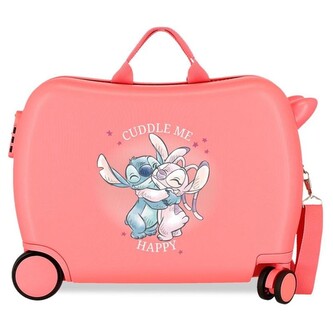 JOUMMABAGS Dětský kufřík na kolečkách Lilo and Stitch cuddle me coral MAXI ABS plast, 50x38x20 cm, objem 34 l