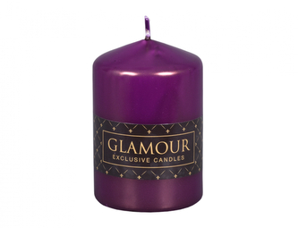 Svíčka METALIK VÁLEC metalická lesklá d6x9cm