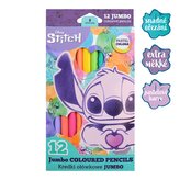 Colorino pastelky trojhranné JUMBO Stitch Pastel, 12 pastelových barev