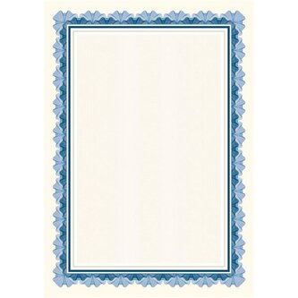 Diplom A4 - modrý rámeček, 170 g/m2, 25 ks