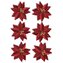 Samolepicí papírové květiny,ván.hvězda, červ.,6ks