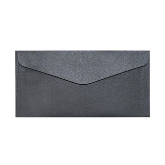 Ozdobné obálky Pearl - DL, 150 g, černé, 10 ks