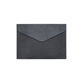 Ozdobné obálky Pearl - C6, 150 g,  černé, 10 ks