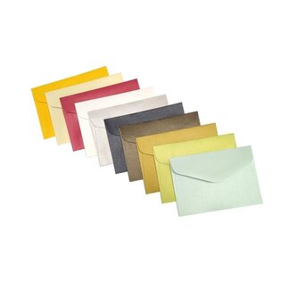 Ozdobné obálky hladké - B7, 120 g, mix barev,100ks