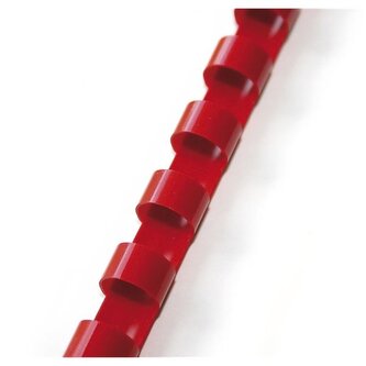 Plastové hřbety - 12,5 mm, červené, 100 ks