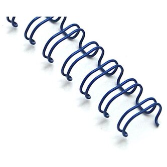 Drátěné hřbety 1/4" - 6,4 mm, 3:1, modré, 100 ks