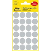 Kulaté etik.Avery Zweckform-šedé,průměr 18mm,96ks
