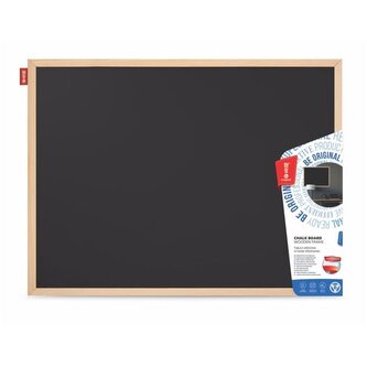 Křídová tabule Memobe, 80x60cm, dřevěný rám, černá