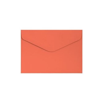 Ozdobné obálky hladké - C6, 120 g, korálové, 10 ks