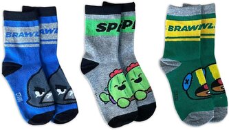 SADA 3 KS PONOŽKY BRAWL STARS - velikost 31-34