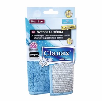 Švédská utěrka S DRÁTĚNKOU 20x15 cm modrá
