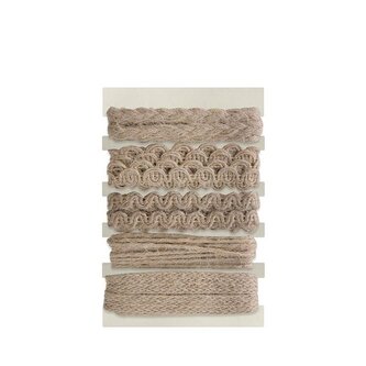 Dekorační jutový provázek - mix druhů, 5 x 1 m Dekorační jutový provázek - mix druhů, 5 x 1 m