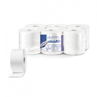 Almusso Toaletní papír JUMBO 190 bílý 100 m celulóza 12 rolí