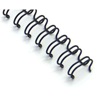 Drátěné hřbety 1/2" - 12,7 mm, 3:1, černé, 100 ks