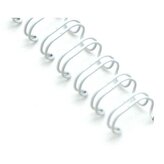 Drátěné hřbety 1/4" - 6,4 mm, 3:1, bílé, 100 ks