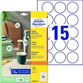 Snímat. kulaté etikety Avery, bílé, 51 mm, 150 ks