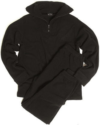 Komplet Thermofleece s límečkem - černý, XL