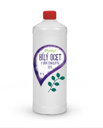 iPlody Ocet bílý 10 % na úklid s vůní eukalyptu - láhev 1 l