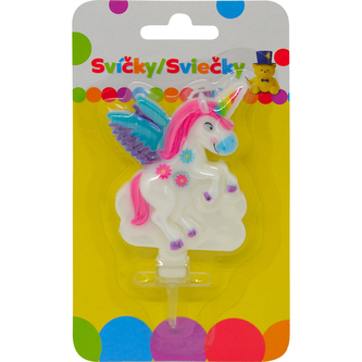 Narozeninová svíčka s JEDNOROŽCEM a držákem