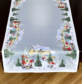 Vánoční ubrus - běhoun na stůl VÁNOČNÍ SKŘÍTKOVÉ VII. 60x120 cm Mybesthome