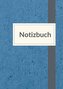 Notizbuch A5 liniert - 100 Seiten 90g/m² - Soft Cover blau meliert - Papier aus nachhaltiger Forstwirtschaft