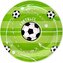 Papírový talíř fotbal 18cm 6ks - Party Pal