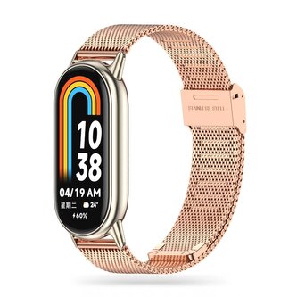 Pasek Tech-Protect MilaneseBand na Xiaomi Smart Band 8 / 8 NFC - różowy