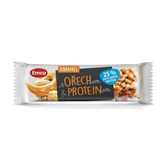 Tyčinka Emco ořech a protein, karamel,40g