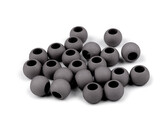 Plastové korálky matné s velkým průvlekem 11x14 mm - 50 ks - 17 (48) šedá střední