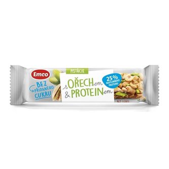 Tyčinka Emco - ořech & protein, pistácie, 35 g