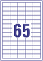 Etykiety 38 x 21.2 mm 65 x 100 ark Europe100 by Economy, Avery