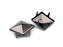 Cvočky na oblečení 12x12mm pyramida - 50 ks - 2 nikl černý