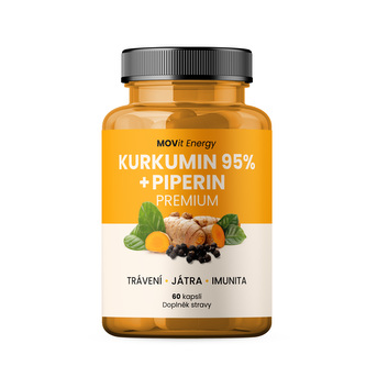 MOVit  Kurkumin Extrakt 95 % + Piperin, 60 cps. MOVit  Kurkumin Extrakt 95 % + Piperin, 60 cps.